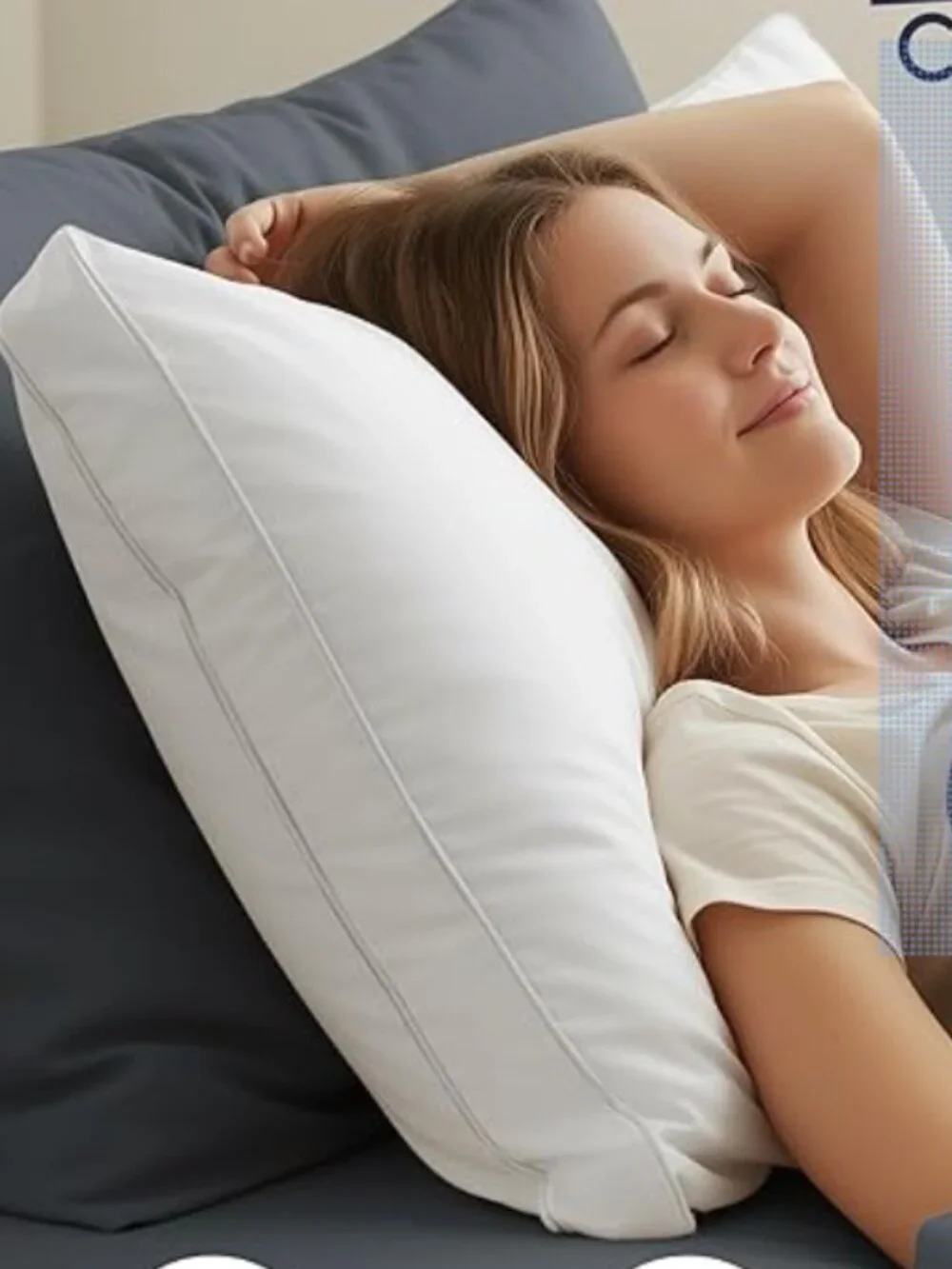 Utopia Bedding Down Alternative Bed Pillows for Sleeping Queen Size White Color